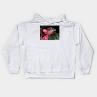 pink flower in the garden Kids Hoodie